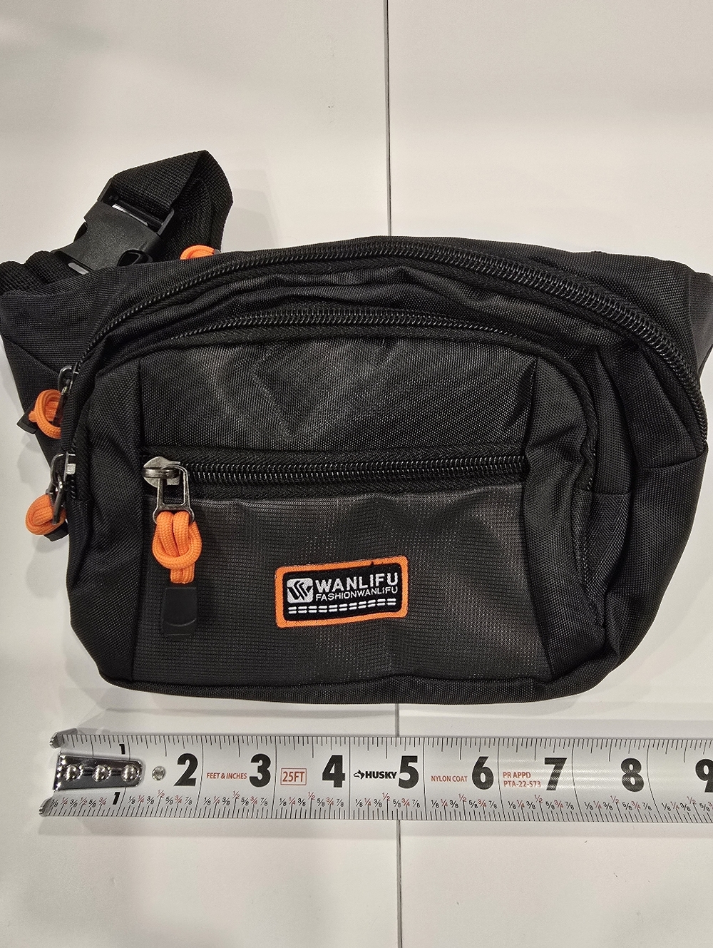 Black and Orange Men’s Crossbody Waist Bag